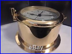 Weems & Plath Ships Bell Solid Brass Clock