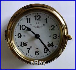 Wempe Ship's Bell Clock Chronometerwerke Hamburg W. Germany Brass