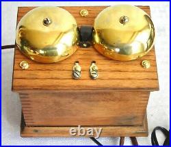 Western Electric Candlestick & Large 3 Brass Bells Restored Antique Telephone