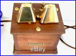 Western Electric Solid Brass Dial Candlestick Cow Bell Ringer Antique Telephone