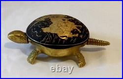 Wind-up Hotel TURTLE BELL BOJ EIBAR Spain Damasquina Brass 1950s Don Quixote