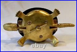 Wind-up Hotel TURTLE BELL BOJ EIBAR Spain Damasquina Brass 1950s Don Quixote