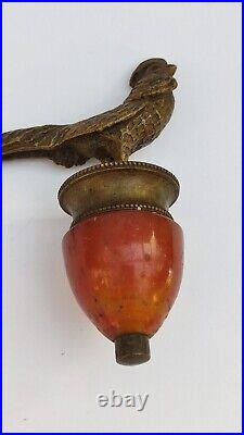 Wonderful Vienna Bronze & Bakelite Servant's BELL Pheasant. Rare