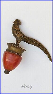 Wonderful Vienna Bronze & Bakelite Servant's BELL Pheasant. Rare