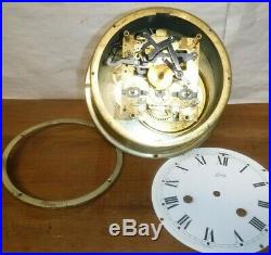 Working Schatz German Royal Mariner Brass Ship Bells Chime Clock With Key