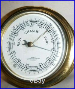 Working Wempe German Chronometerwerke Hamburg Ship Bells Chime Clock & Barometer