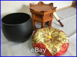 Y1203 ORIN diameter 39cm stand Japanese Buddhist Brass Bell antique vintage